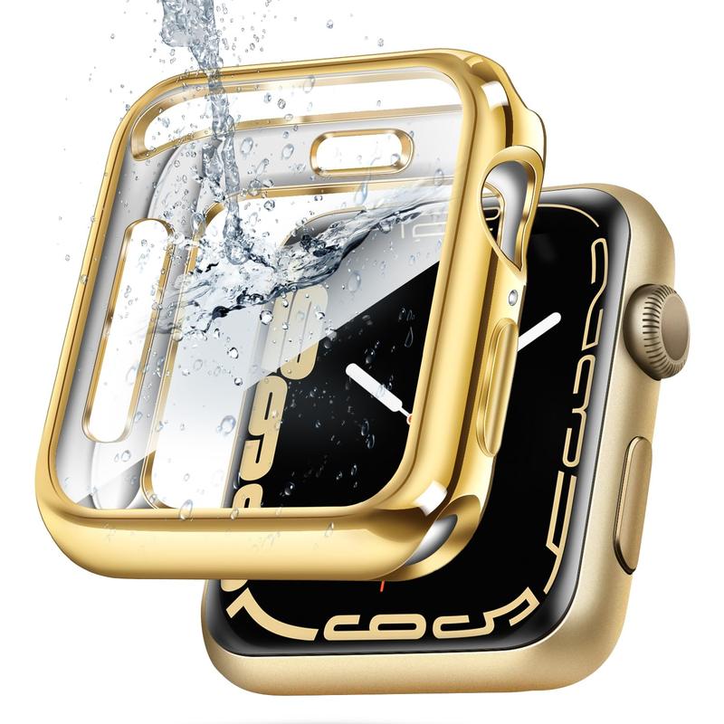 TPU Cover for Apple Watch Series 9-1 SE2 Anti-Scratch Lightweight Case with All-Around Screen Protector Accessories Wearable Handheld Protection