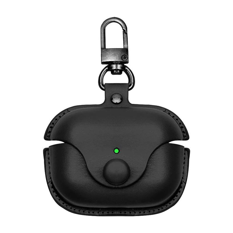 Shockproof PU Leather Earphone Case with Hook, Wireless Earphone Protective Cover, Earphone Protector Compatible with AirPods 1 2 3 Pro