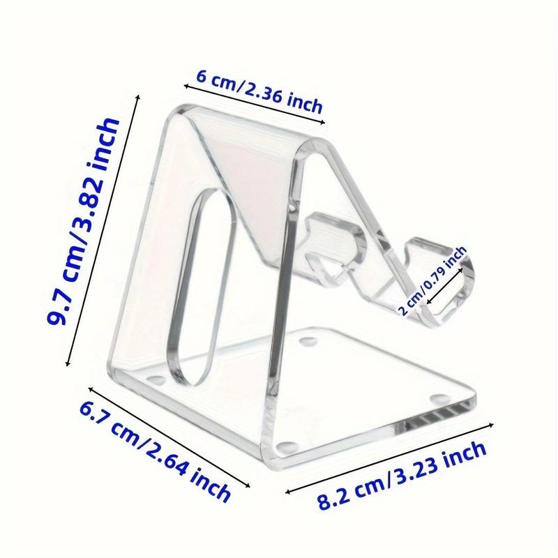 Acrylic Clear Phone Holder for Smartphone, Solid Color Desktop Thickened Cell Phone Stand, Universal Creative Phone Holder for Home Office, Phone Accessories