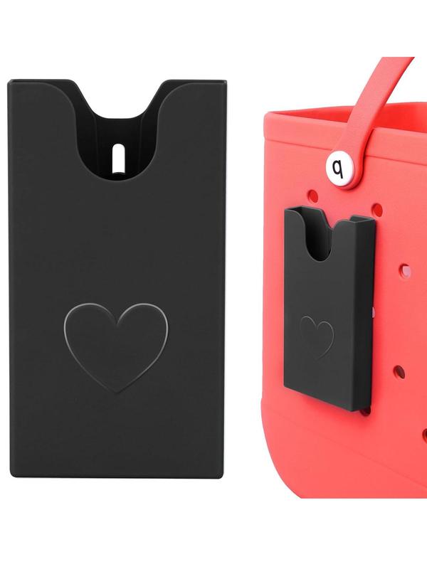 Solid Color Heart Design Phone Holder, Simple Light Weight & Easy To Install Phone Storage Rack for Women and Men, Phone Case Wallet Holder Insert Accessory for Tote Bags