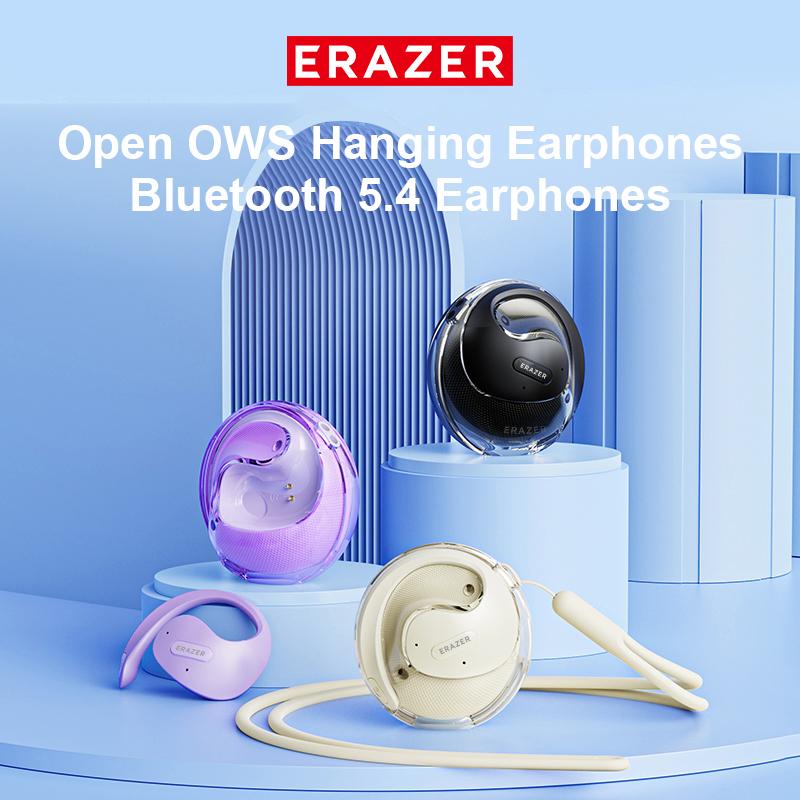 ERAZER Wireless Headphones Bluetooth 5.4 OWS Waterproof Sport Earphones Noise Reduction Headsets HIFI Stereo