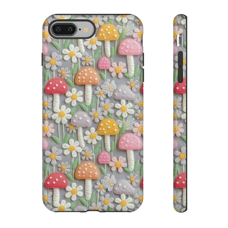 Cartoon Mushroom Pattern Smartphone Case, Soft TPU Shockproof Cellphone Protector Cover, Fashion Phone Cases, Phone Accessories Compatible With iPhone Series Devices