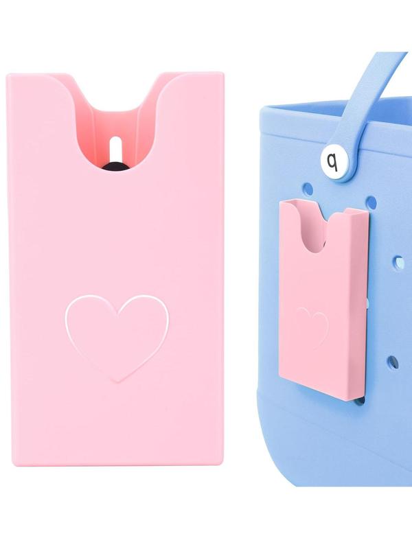 Solid Color Heart Design Phone Holder, Simple Light Weight & Easy To Install Phone Storage Rack for Women and Men, Phone Case Wallet Holder Insert Accessory for Tote Bags