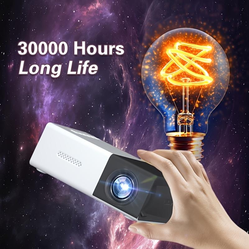 Brightness 3000 + Lumen HD Mini Projector-Portable 3D Support, Professional HD Mini Projector, Suitable for Home Theater and Outdoor Camping, Compatible with HDTV,USB SD and Bracket, Christmas, Halloween, Thanksgiving Gift