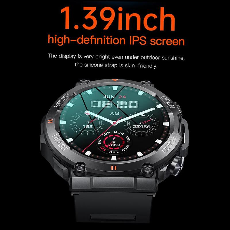 SENBONO K56PRO New Outdoor Sports Smart Watch Men Round 1.39 inch Big Screen Custom Dial Answer Call  Wearable Devices Waterproof Sports Watch Wearable Smartphone