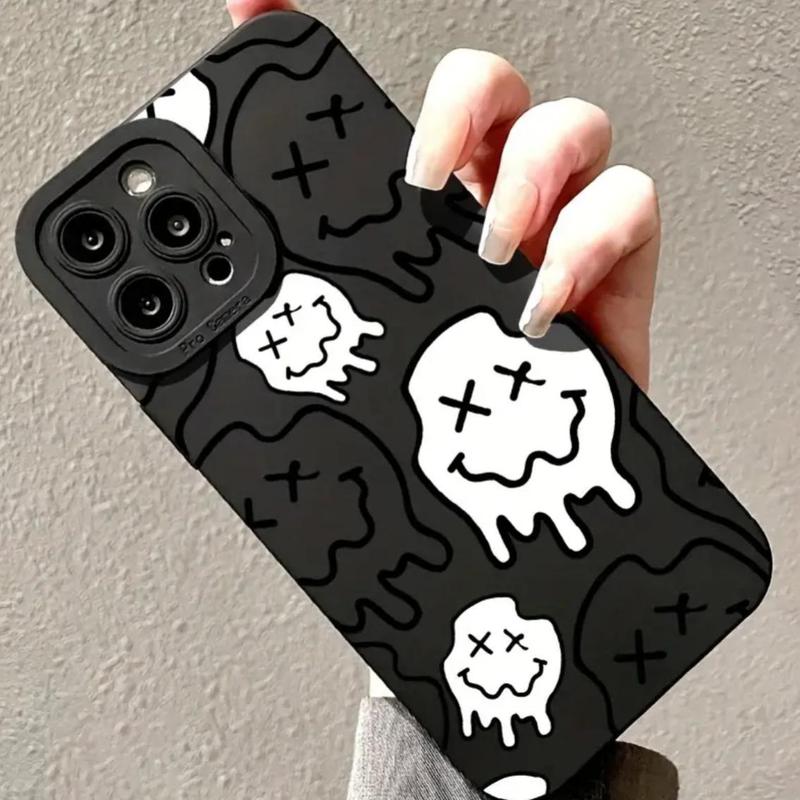 Creative Skull Pattern Phone Case, Shockproof Decorative Phone Protector Cover, Phone Accessories Compatible With iPhone 11 12 13 14 15 Series