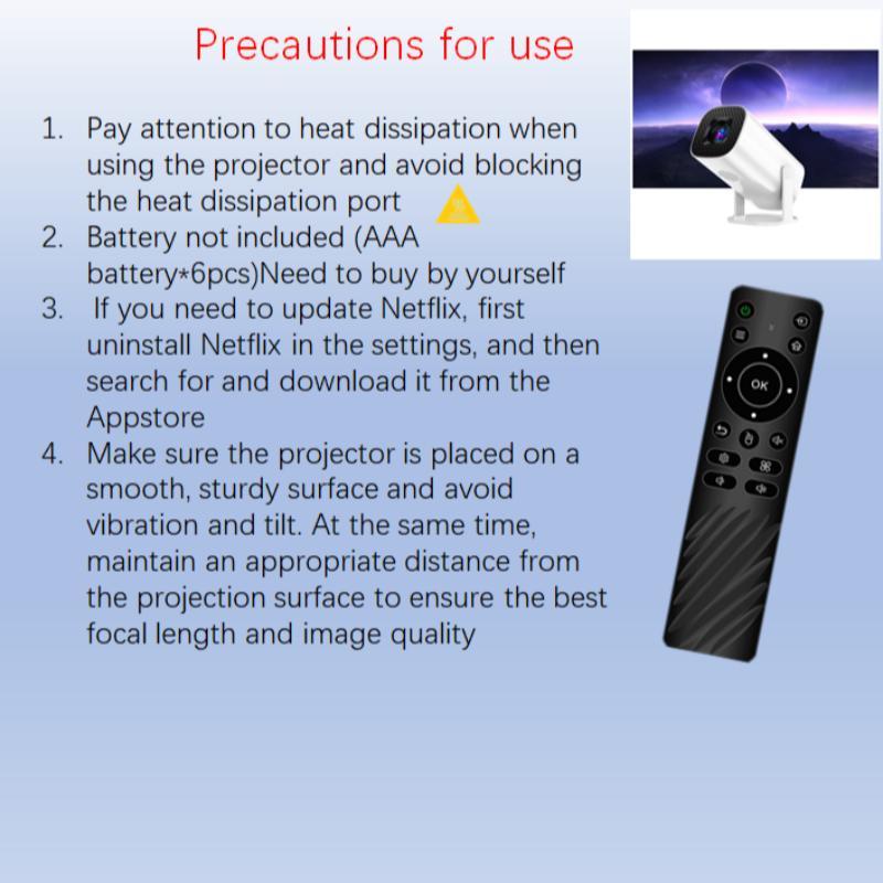 Portable Home Projector, HD Projector, USB & WiFi Projector, Suitable for Various Scenarios