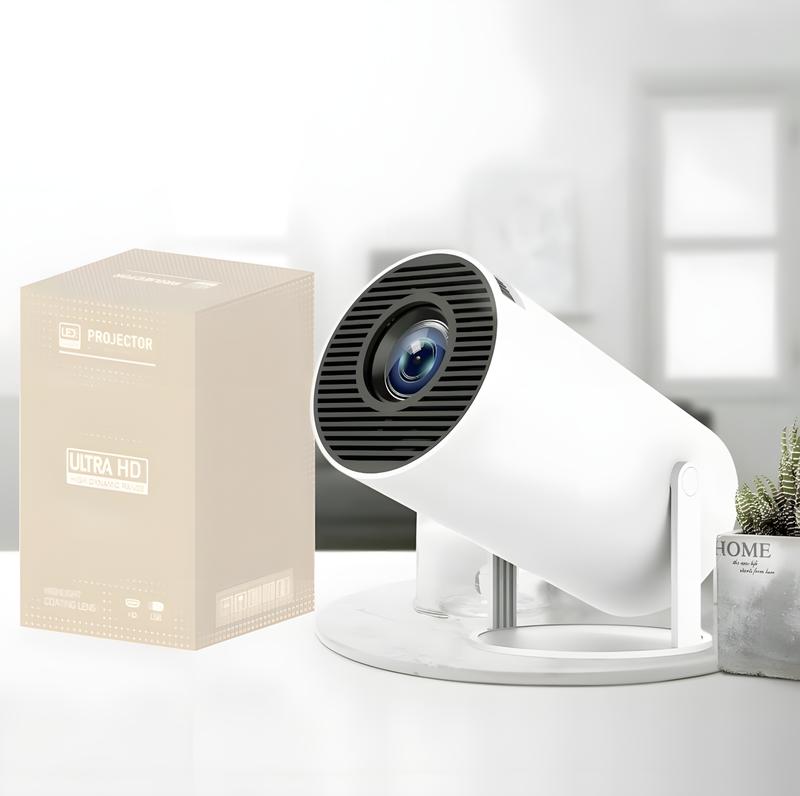 HAOYE HY300 Smart Mini Projector with WIFI & Bluetooth, 4K 1080P Support Portable Projector 180° Rotatable,130'' Screen Movie Projector,For Home & Outdoor,Build in Android 11.0 System