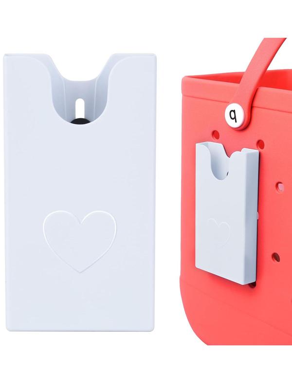 Solid Color Heart Design Phone Holder, Simple Light Weight & Easy To Install Phone Storage Rack for Women and Men, Phone Case Wallet Holder Insert Accessory for Tote Bags