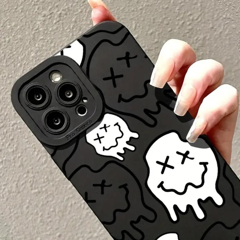 Creative Skull Pattern Phone Case, Shockproof Decorative Phone Protector Cover, Phone Accessories Compatible With iPhone 11 12 13 14 15 Series