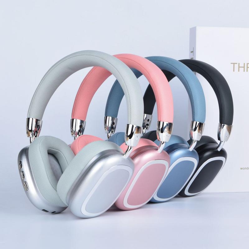 Bluetooth Headphones Over Ear, 65H Playtime Music Modes Wireless Headphones with Microphone, HiFi Stereo Foldable Lightweight Headset, Deep Bass for Home Office Cellphone PC Ect.