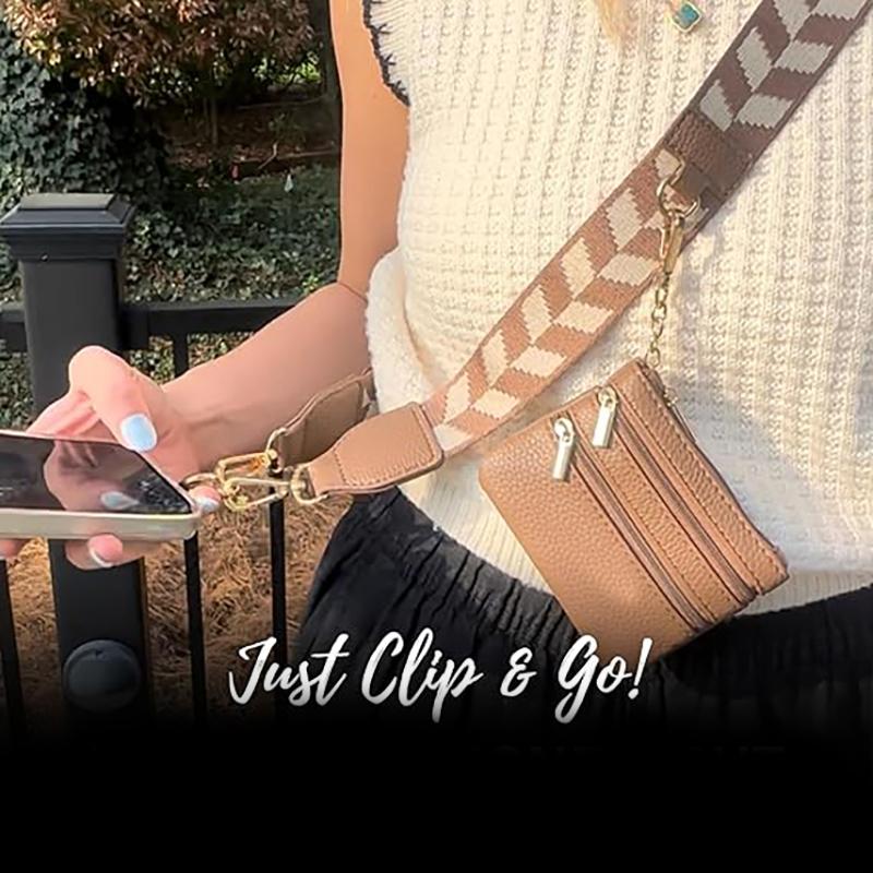 Clip and Go Strap for Phone with Wallet Crossbody,Portable Beautiful, Comfortable, Adjustable Crossbody Phone Lanyard , Outdoor Anti-lost Phone Strap ,Phone Wrist Strap and Cell Phone Holder Badge Accessories Smartphone