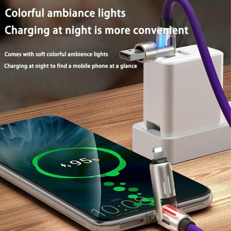  4-in-1 USB C Cable, Multi- functional 240W FastCharge Data Cable, Phone Accessories Suitablefor iPhone 15 14 Phone iPadPro, Cellphone Charging Accessories