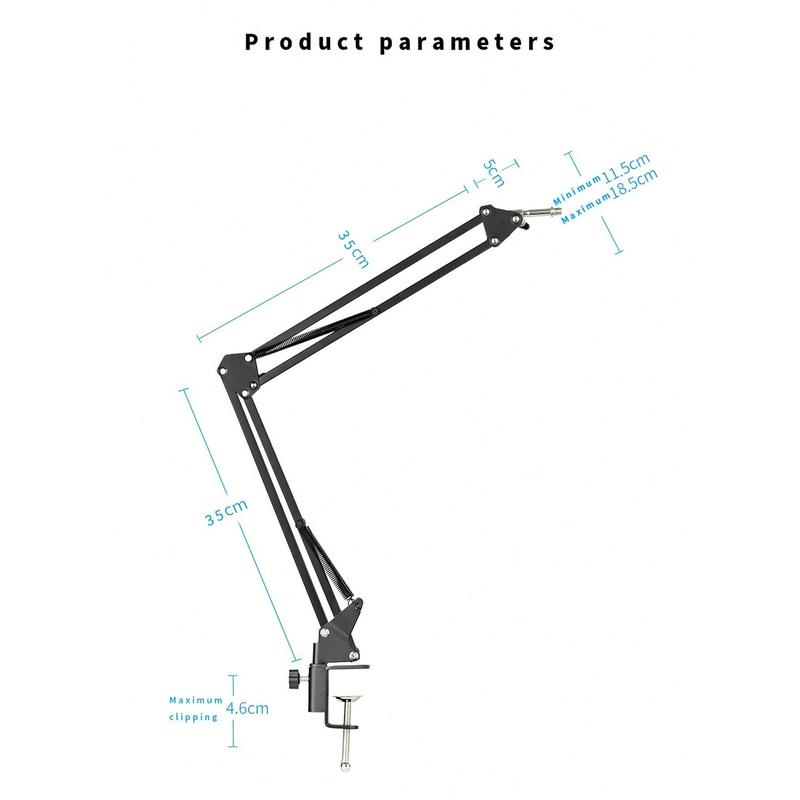 The BM800 Capacitive Microphone Kit Is Suitable For Computer Recording, Gaming Voice Communication, High-Quality Sampling, Home Use With A Wired Aluminum Alloy Cantilever Stand