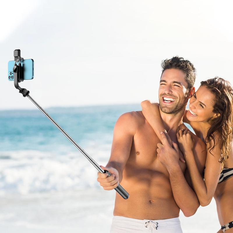 Portable Smartphone Tripod Stand, Lightweight Travel Tripod for Selfie, Video Recording, Phone Tripod & Selfie Stick with Wireless Remote