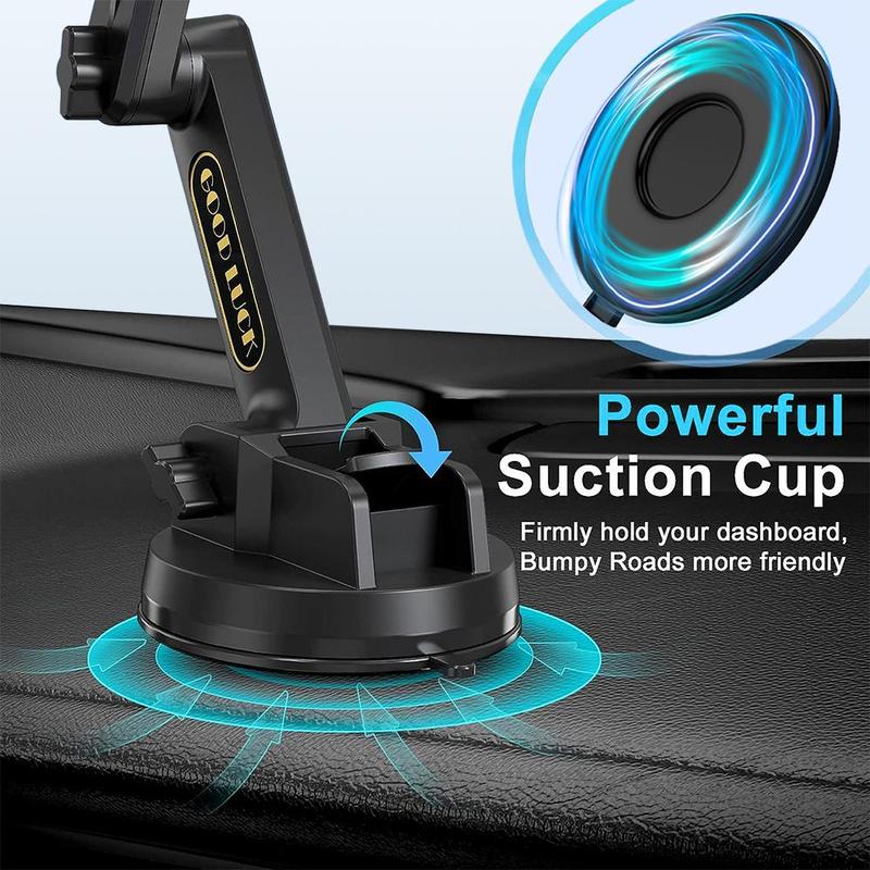 Durable Car Phone Holder for Summer, Long Arm Phone Holder for Car, Super Suction Cup & Stable Car Phone Mount, Smartphone Tablet Mount Stand for Dashboard, Car Accessories, Car Stuff