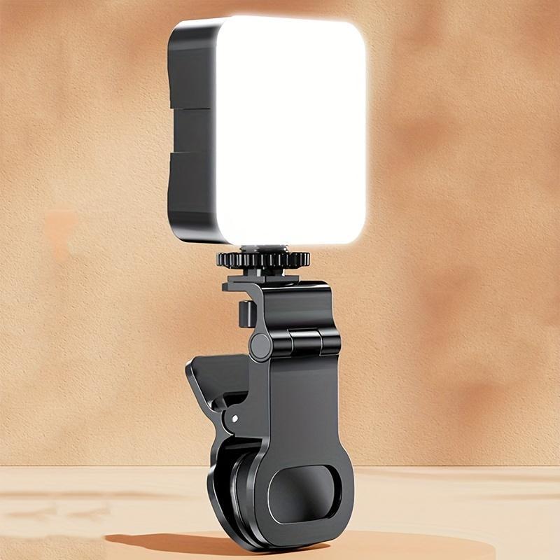 Portable LED Selfie Light, Clip-on Smartphone Fill Lights, Adjustable & Practical Cellphone Accessories for Selfie, Clip-on LED Light for for Phone Laptop