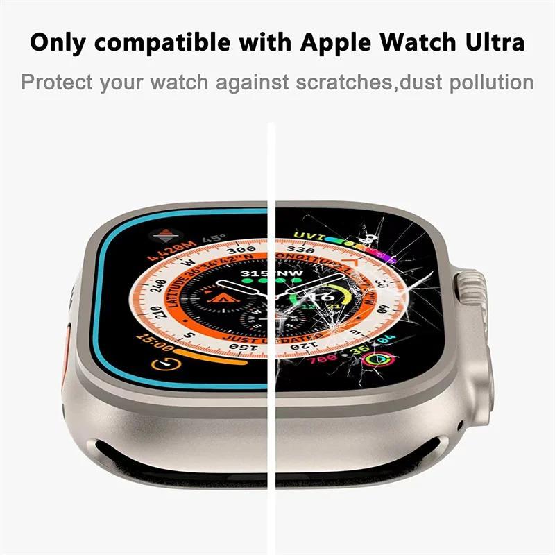 Privacy Tempered Glass Film, 2 Counts HD Clear Anti-spy Screen Protector, Smart Watch Accessories Compatible with Apple Watch Ultra Ultra 2 49mm