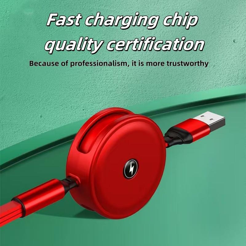 66W Fast Charging 3 in 1 USB Cable, Type C Scalability Cable for iOS Android, Multifunctional Micro USB Data Cable, Car Charging Cable