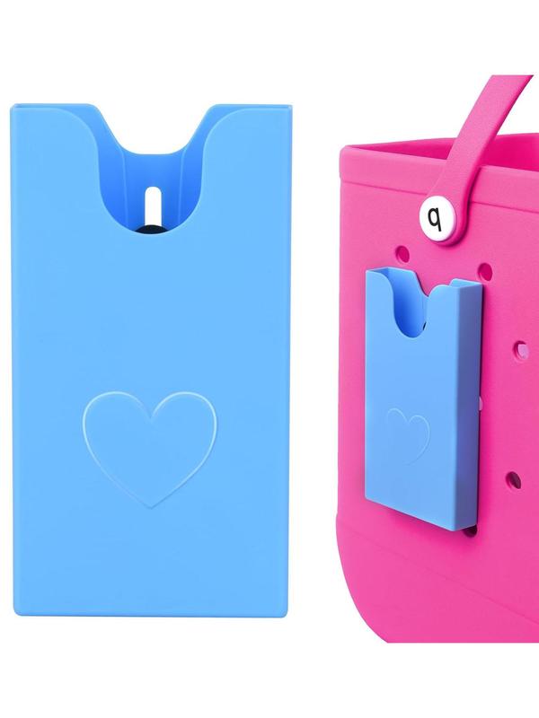 Solid Color Heart Design Phone Holder, Simple Light Weight & Easy To Install Phone Storage Rack for Women and Men, Phone Case Wallet Holder Insert Accessory for Tote Bags