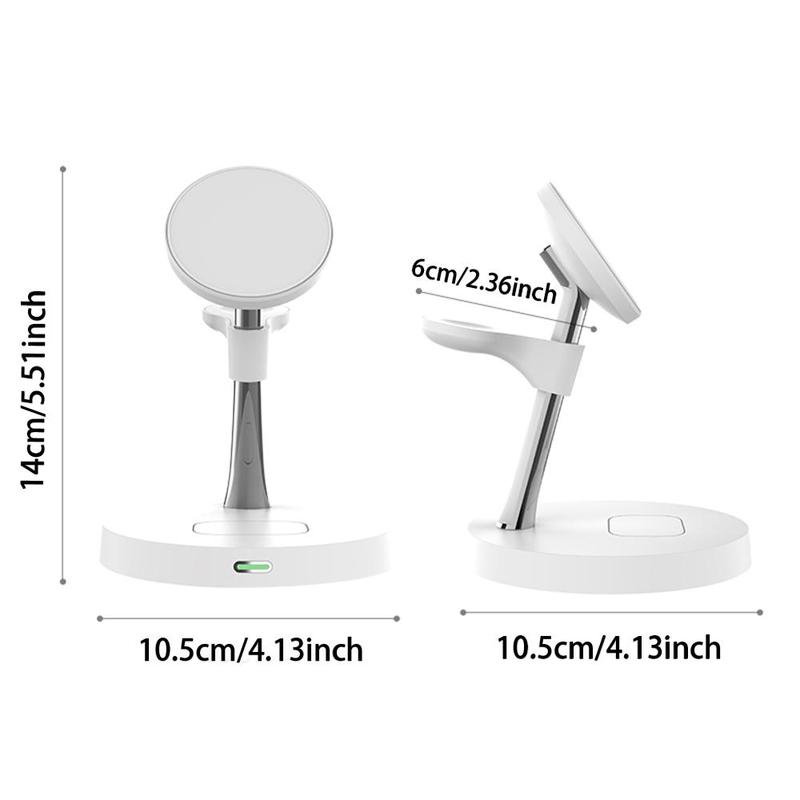 3 In 1 Magnetic Wireless Charger, Multifunctional 15W Charging Station for iPhone & Apple Watch & AirPods & Samsung Galaxy Devices, Phone Accessories