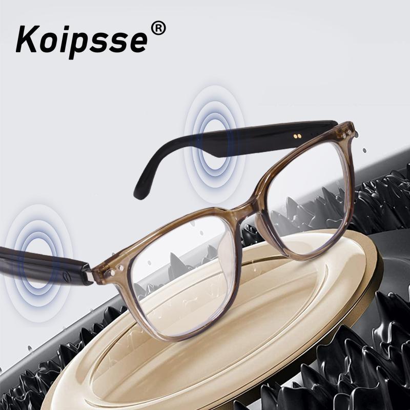 KOIPSSE Smart Glasses, Rechargeable Multifunctional Smart Glasses with Photochromic Lenses, Touch Control Glasses with Microphone & Dual Speakers, Remote Control Glasses for Call & Photo