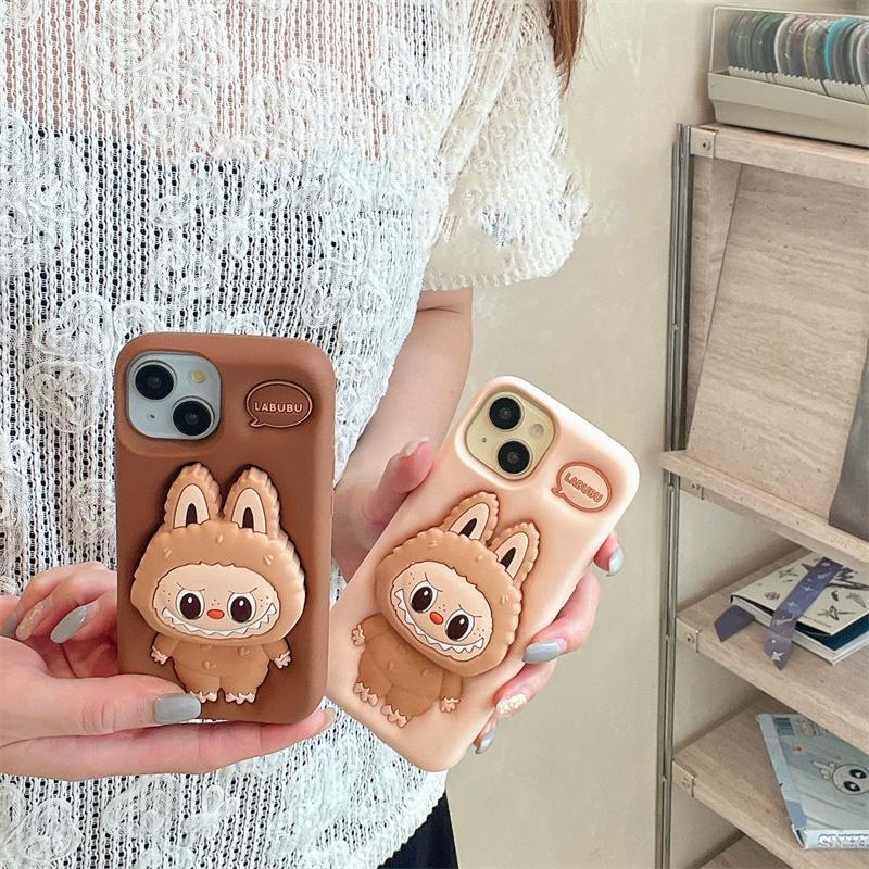 Cute Cartoon Rabbit Pattern Phone Case, 1 Count Fashion Anti-drop Phone Protective Cover, Phone Accessory for iPhone 11 12 13 14 15 16 Series