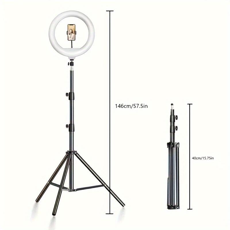 10 Brightness Enhancing LED Ring Light with Universal Mobile Phone Tripod Stand - Perfect for Flawless Selfies, Photography, Video Recording, and Seamless Zoom Meetings