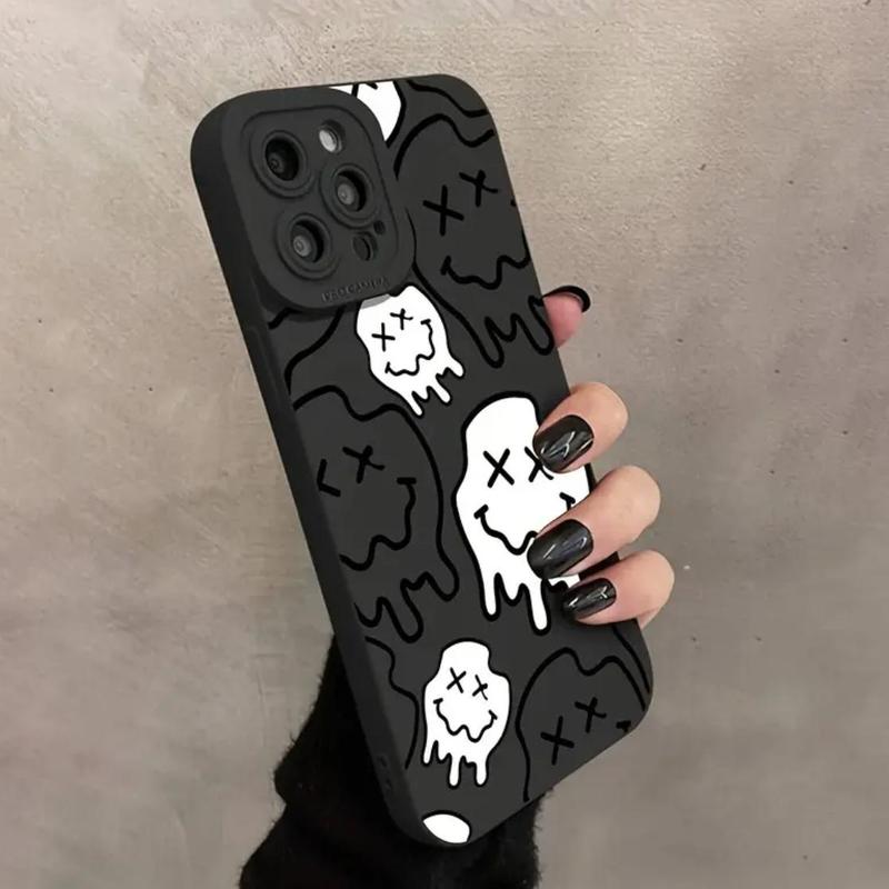 Creative Skull Pattern Phone Case, Shockproof Decorative Phone Protector Cover, Phone Accessories Compatible With iPhone 11 12 13 14 15 Series