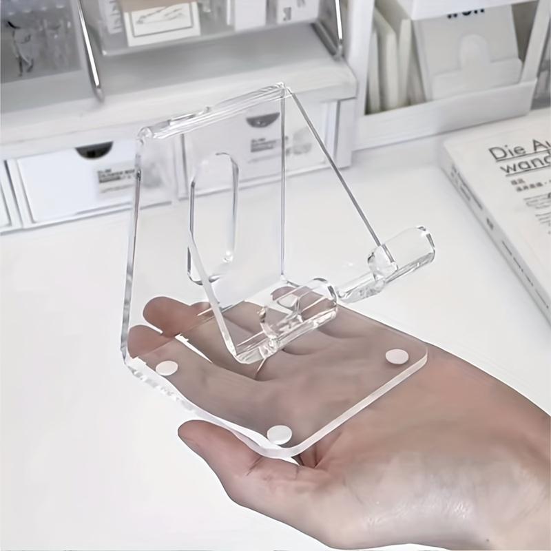 Acrylic Clear Phone Holder for Smartphone, Solid Color Desktop Thickened Cell Phone Stand, Universal Creative Phone Holder for Home Office, Phone Accessories