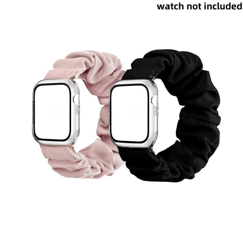 Scrunchie Design Watch Band, Elastic Watch Band for Women, Fashionable Watch Band for iWatch Series