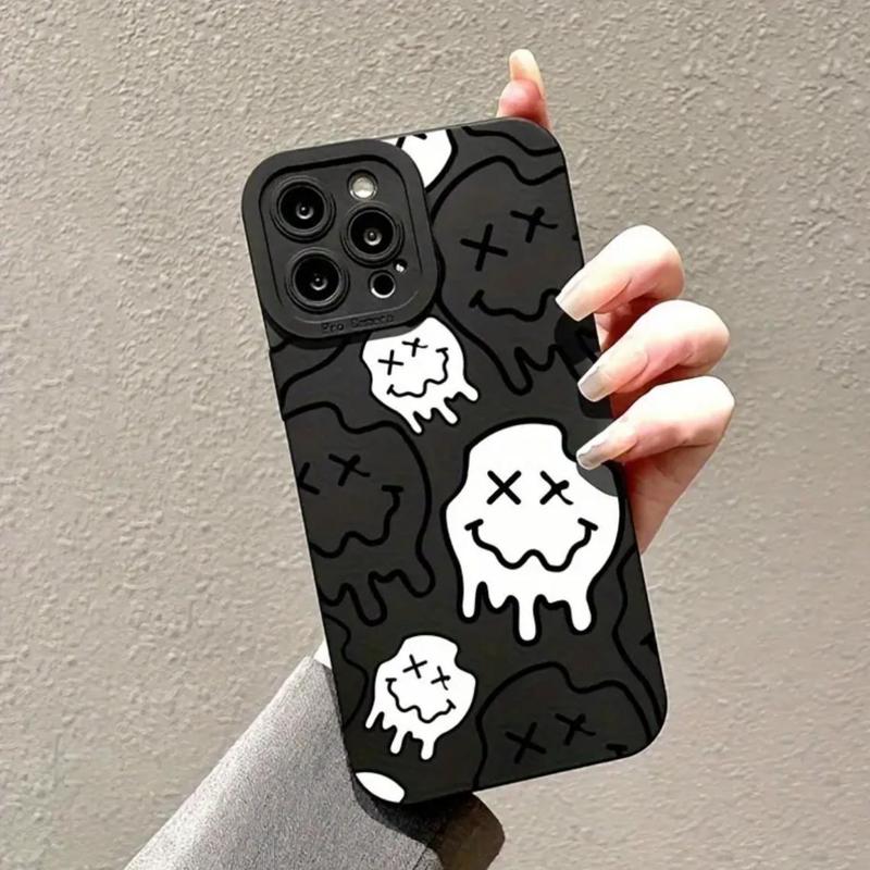 Creative Skull Pattern Phone Case, Shockproof Decorative Phone Protector Cover, Phone Accessories Compatible With iPhone 11 12 13 14 15 Series