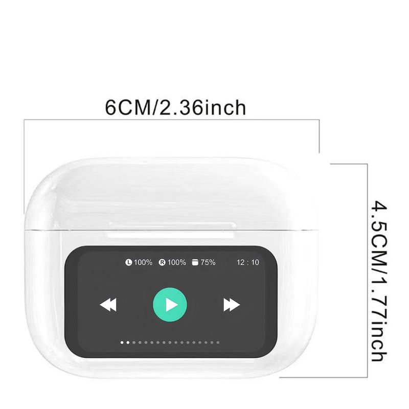 Wireless Open-ear Earbuds, Bluetooth-compatible Earphones with Charging Case, Noise Cancelling Headphones with Microphone for Mobile Phone