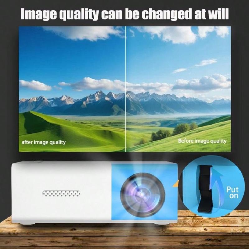 1080P HD Projector, WiFi Bluetooth Projectors,High Definition Mini Projector, Outdoor Projector Built-In Speaker, USB Interface And Remote Control, Compatible With Smartphones,HDMI, USB, Laptop, iOS & Android Phone