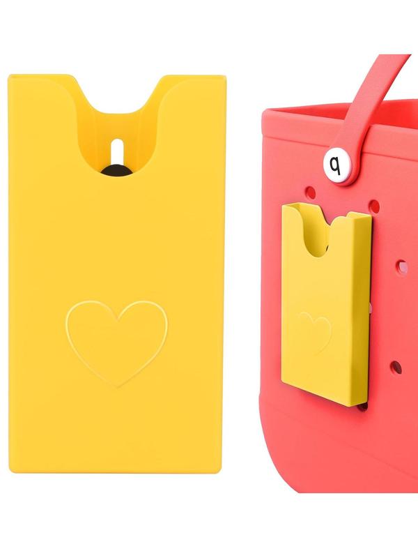 Solid Color Heart Design Phone Holder, Simple Light Weight & Easy To Install Phone Storage Rack for Women and Men, Phone Case Wallet Holder Insert Accessory for Tote Bags