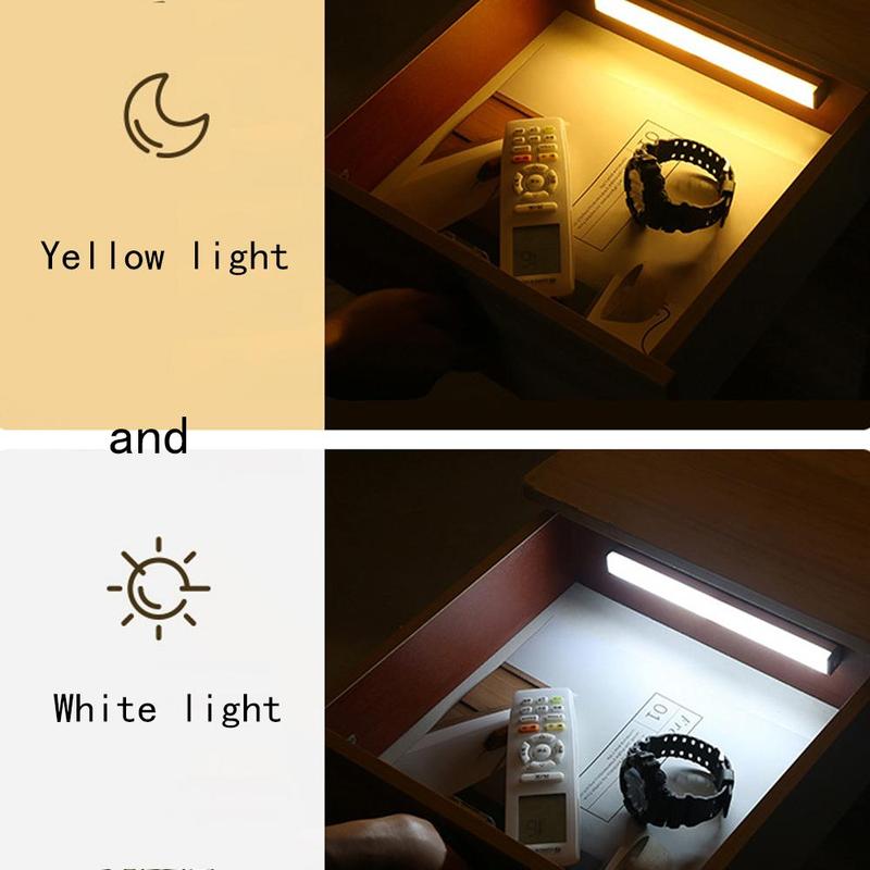 Multifunctional Smart Adjustable USB Charging LED Light Strip, 1 Count Multipurpose LED USB Rechargeable Strip Lights, PIR Sensor LED Lamp, LED Ambient Lights For Bedroom Room Home Decor, Summer Decorations for Home