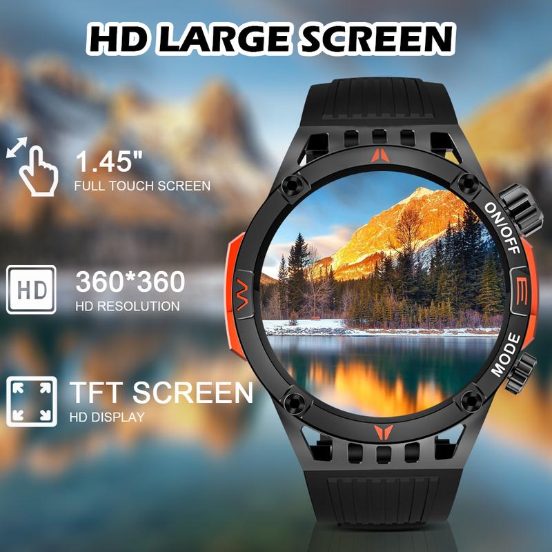 SmartWatch For Outdoor (answering making Calls), For Android  for lPhone Tactical Smartwatch From 2024, Sturdy And Durable Outdoor Fitness Tracker