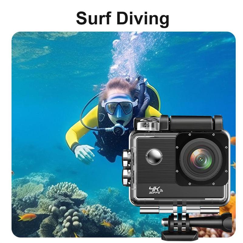 4K Action Camera, 140 Degree Wide Angle Waterproof Camera, Multi Accessory Sports Camera for Thanksgiving, Christmas, Birthday Gifts