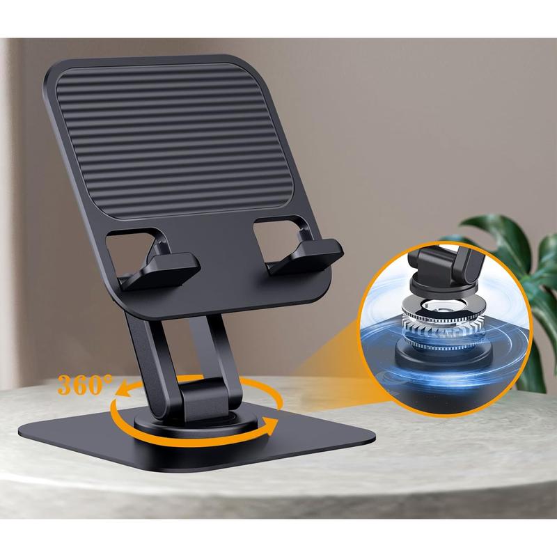 For Tablet Stand 360 Rotating, Adjustable Tablet Stand for Desk, Portable Monitor Tablet Stand Holder Office Accessories Compatible with 4.7