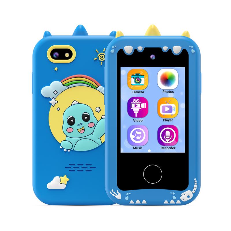 Toy Gift Smartphone KOKODI , Unicorn toy phone , Birthday Gift, Dinosaur Toy Phone (can't make calls), Touch Screen, Play Phone with MP3 Music Player Dual Camera Puzzle Game 4GB SD Card