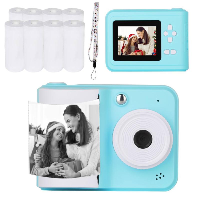 Instant Print Camera, 2.4-inch LCD Screen Digital Camera, Rechargeable 1080 P Camera, Creative Christmas And Birthday Gifts For Boys And Girls