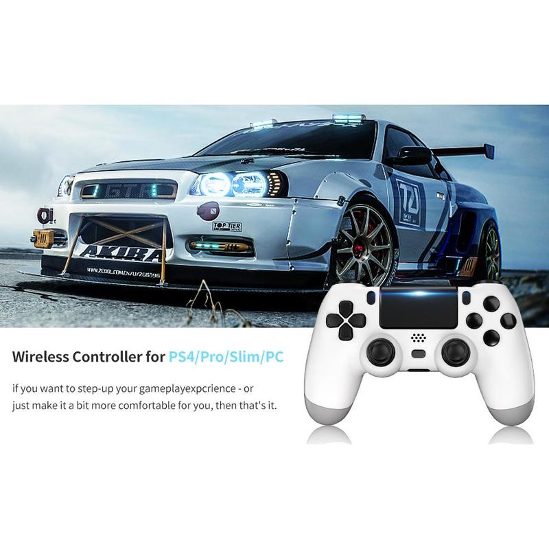 YUYIU Wireless new Controller Compatible With Ps4 Slim Pro Windows PC,With 3.5mm Audio Jack, Touch Pad, Six Axis Motion Control, Charging Cable