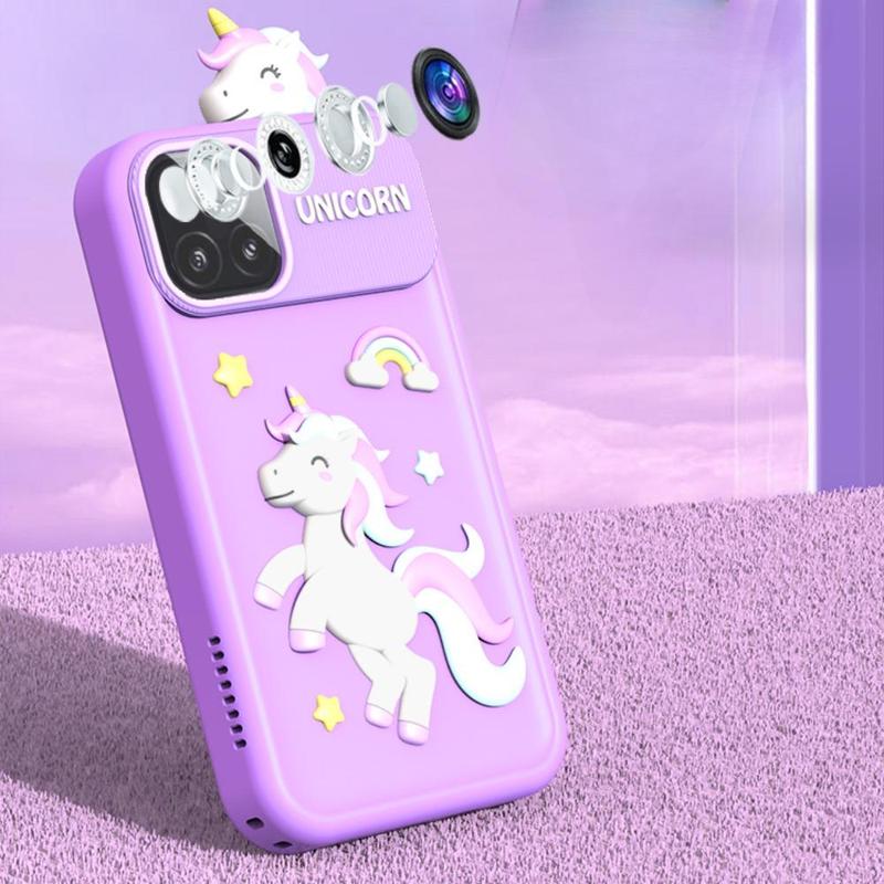 Cute Dinosaur Pattern Phone, 1 Count Touch Screen Camera Digital Camera Phone, Music Player Game Phone for Boys & Girls, Birthday Gift