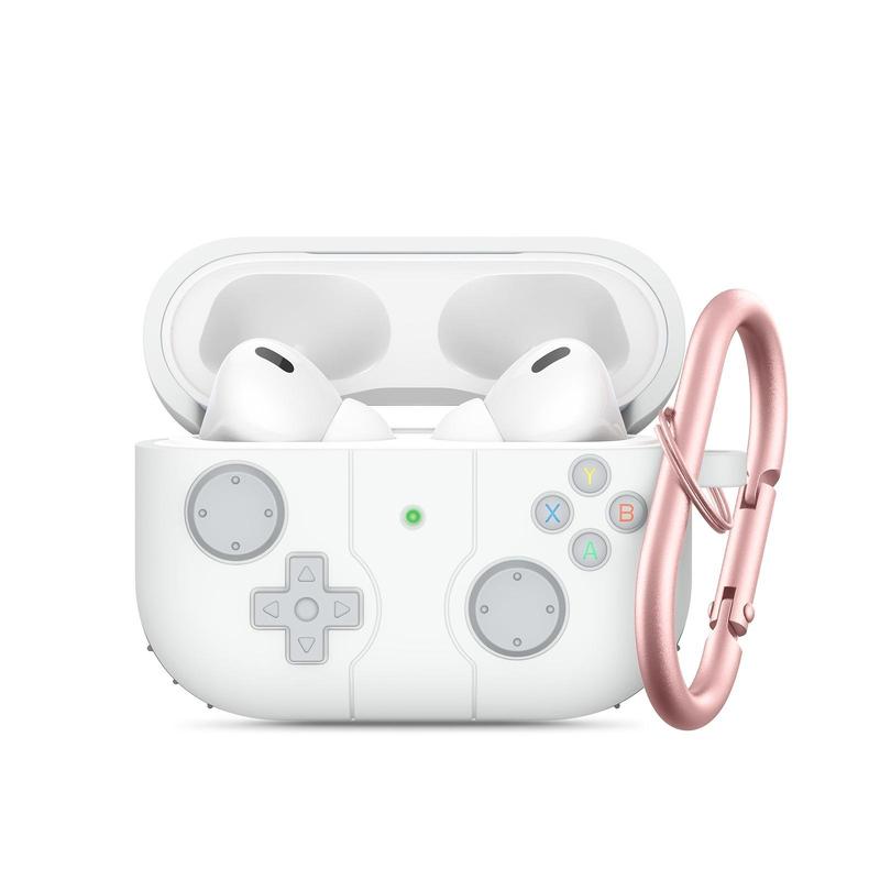 Gamepad Design Protective Case with Carabiner Compatible With Apple Airpods Pro2