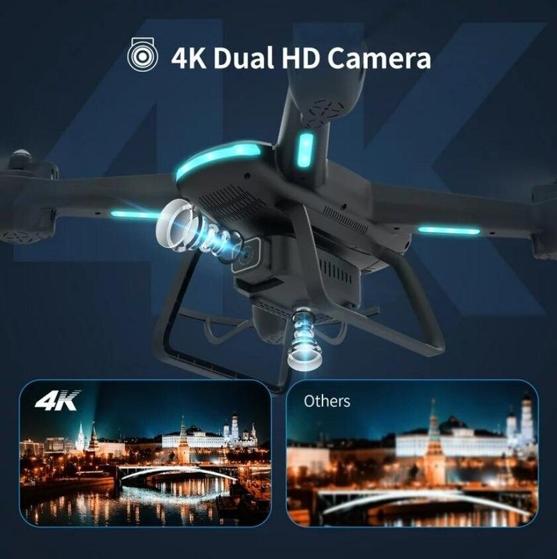 JY03 Drone with 1080P HD Camera FPV RC Quadcopter with LED Lights 2 Batteries Accessories Adjustable Mobile Navigation Recording Automatic Gps new drone