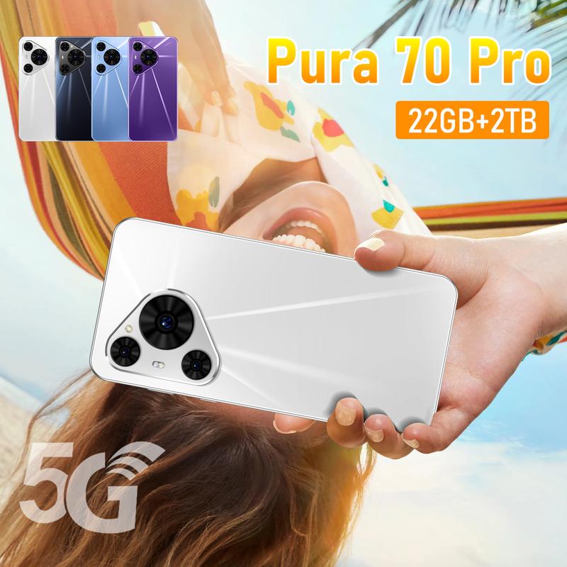 QEK The 2024 new Pura 70 Pro Android smartphone features a 5G 6.8-inch FHD Super-V high-definition full screen display of 22GB+2TB, with a front camera of 48 million pixels and a rear camera of 72 million pixels. Limited time promotion