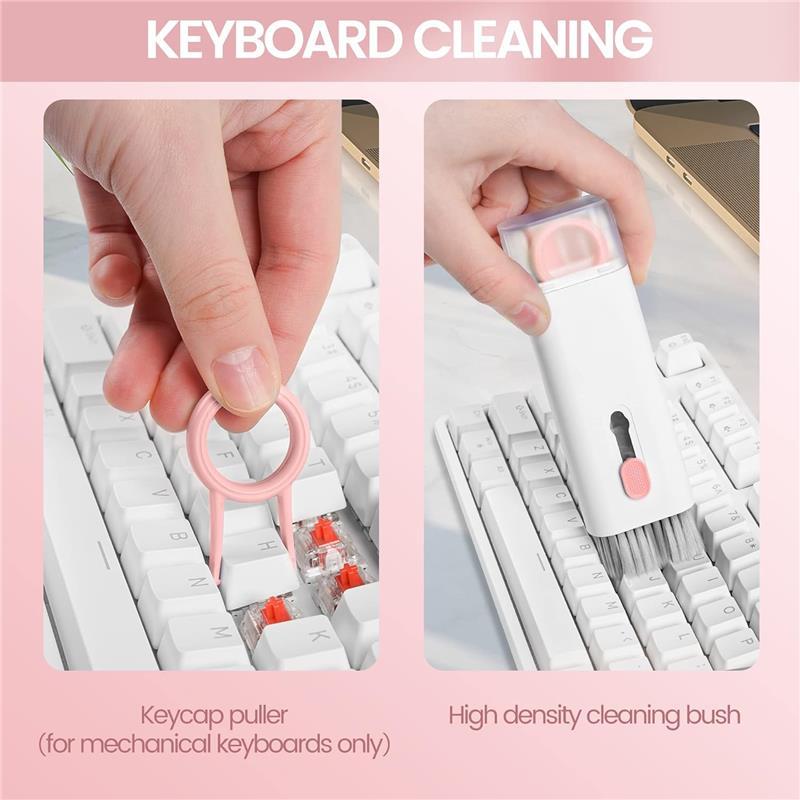 Laptop Screen Keyboard Earbud Cleaner Kit，Electronics Cleaning Tool for MacBook iPad iPhone Pro Cell Phone,airpod Cleaner kit,Computer Cleaning Tool Kit(Pink) Camera Smartphone