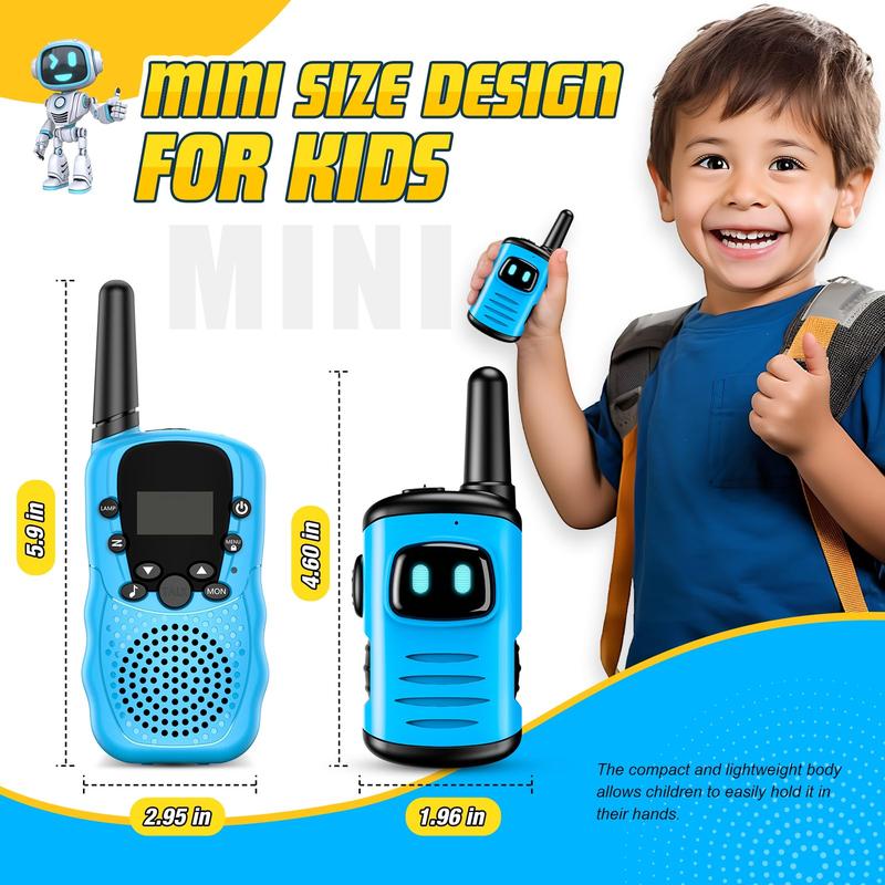 Walkie Talkies Toys for Kids 3-6: Mini Robot Boys Walkies Talkie Outsides Outdoor Games for Kid Christmas Birthday Gifts Stocking Stuffers for Kids