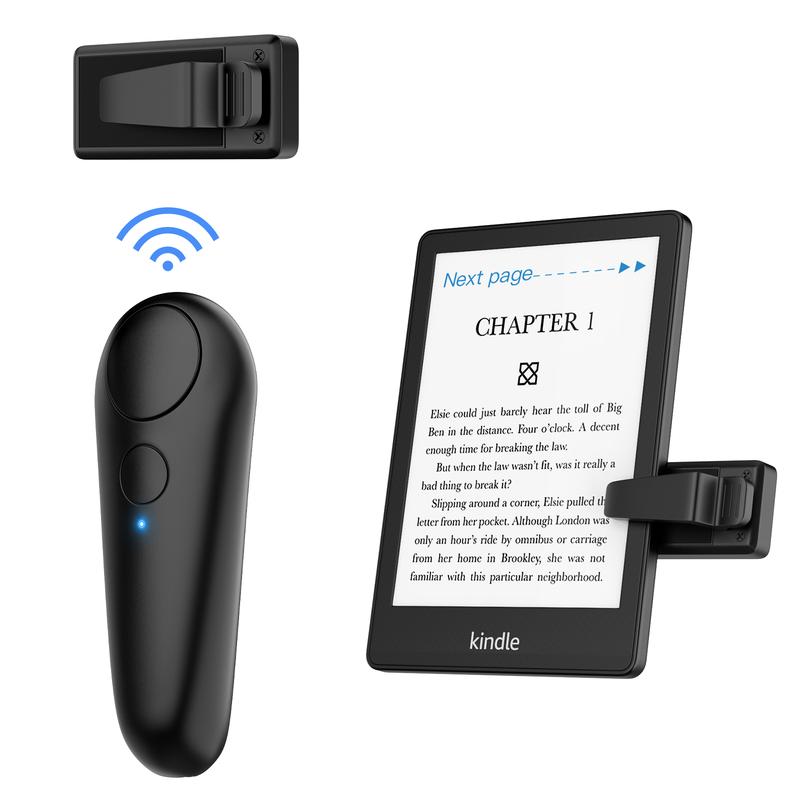 Wireless Page Turner for Kindle, Kindle Clicker, Kindle Handsfree, Remote Control Page Turner for iPad Reading, Rechargeable Turner for iPhone Android Tablets Ebook Reading Articles or Novels, Kindle Accessories, Kindle Accessory