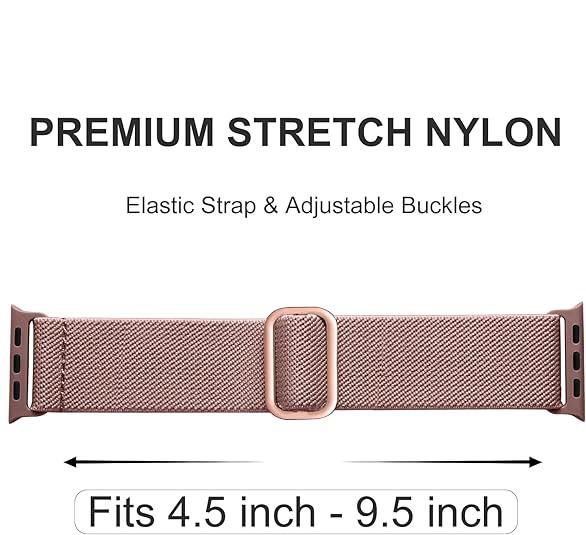 Stretchy Nylon Solo Loop 10-Pack Compatible with Apple Watch Bands 38mm 40mm 41mm 42mm 44mm 45mm 46mm 49mm, Nylon Sport Elastic Wristbands Strap Women Men for iWatch Series 10 9 8 7 6 5 4 3 SE Ultra 2